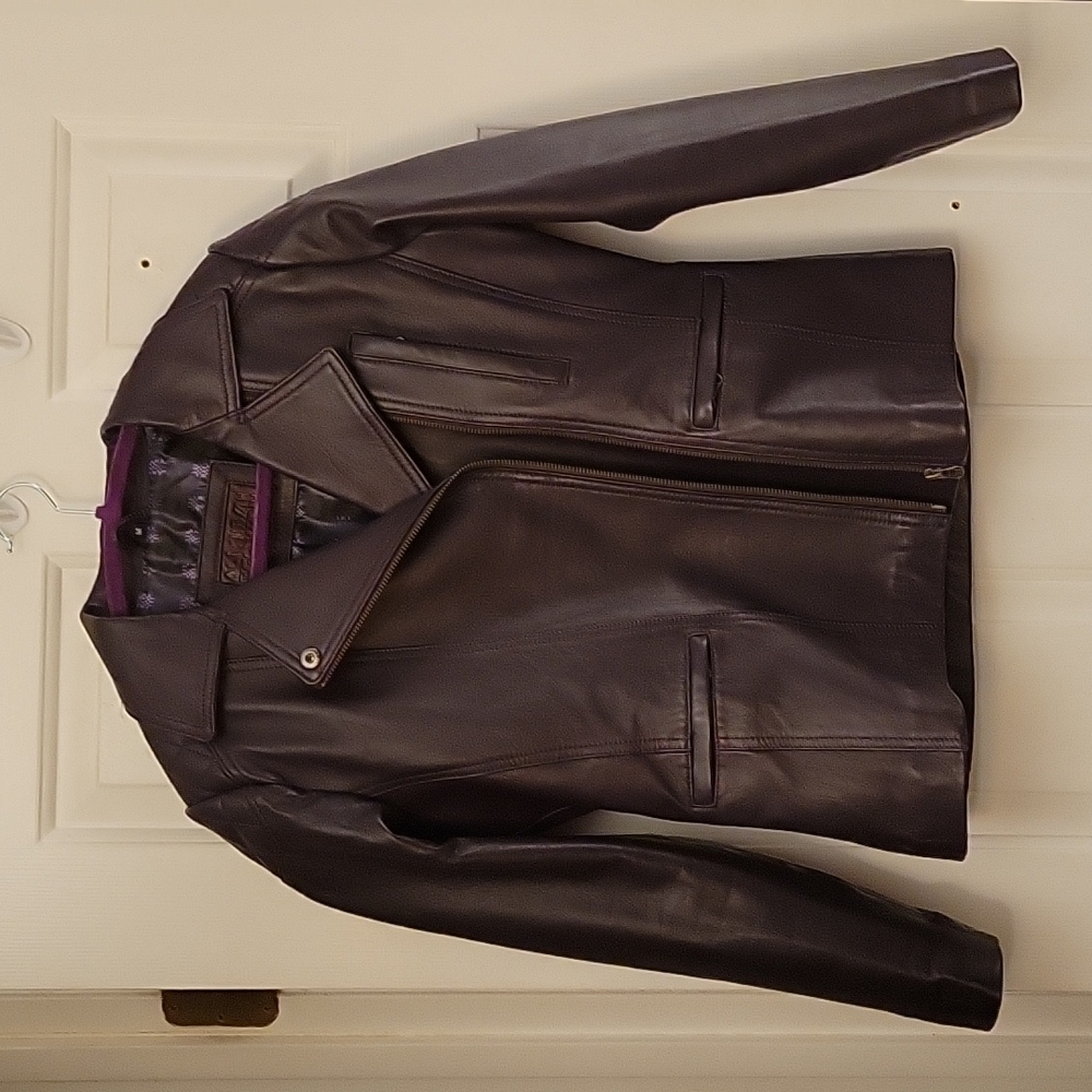 Leather Jacket NWOT Deep Wine